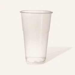 Half Pint Plastic Cups for Cold Beverages - Fully Recycleable, Environmentally Friendly (50)