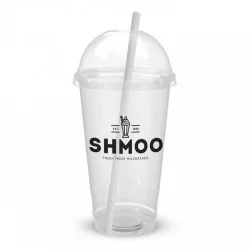 Shmoo Cups Large recycleable plastic (Inc Lids Paper Straws) - 22oz / 625ml (1)