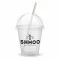 Shmoo Cups small recycleable plastic (Inc Paper Straws) - 13oz / 369ml (1)