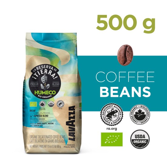 Lavazza La Reserva de ¡Tierra! Humeco Organic Decaffeinated Coffee Beans (12 x 500g) Lavazza La Reserva de ¡Tierra! Humeco Organic Decaffeinated Coffee Beans (12 x 500g)