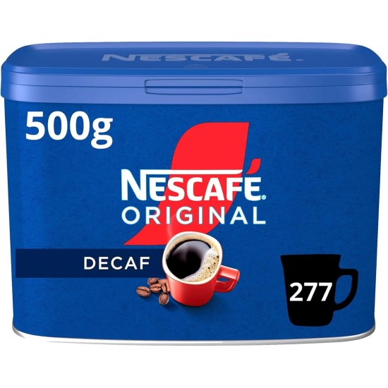 Nescafe Decaf Instant Coffee Granules (500g tin) - 277 Cups Nescafe Decaf Instant Coffee Granules (500g tin) - 277 Cups