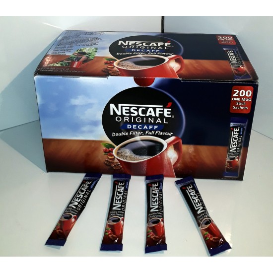 NESCAFÉ Original Decaff Instant Coffee Sachets (200 x 1.8g Sticks) - Ideal for hotels NESCAFÉ Original Decaff Instant Coffee Sachets (200 x 1.8g Sticks) - Ideal for hotels