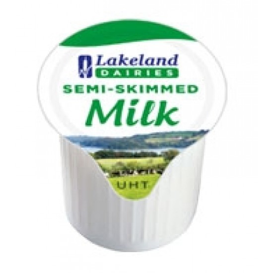Lakeland UHT Semi-Skimmed Milk Portions (120 x 12ml) - Small milk pots, ideal for hotels Lakeland UHT Semi-Skimmed Milk Portions (120 x 12ml) - Small milk pots, ideal for hotels