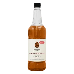 Coffee syrup - IBC Simply English Toffee Sugar Free Syrup (1LTR) - Vegan & Nut-Free
