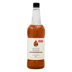 Coffee syrup - IBC Simply Gingerbread Sugar Free Syrup (1LTR) - Vegan & Halal Certified
