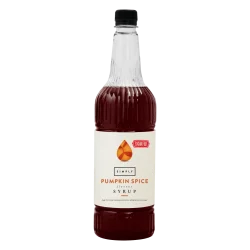 Coffee syrup - IBC Simply Pumpkin Spice Sugar Free Syrup (1LTR) - Vegan