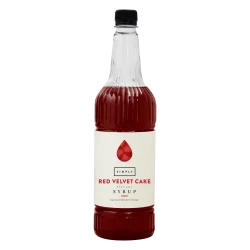 Coffee syrup - IBC Simply Red Velvet Cake Syrup (1LTR) - Vegan, Nut-Free & Halal Certified