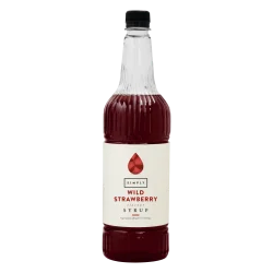 Coffee syrup - IBC Simply Wild Strawberry Syrup (1LTR) - Vegan, Nut-Free & Halal Certified