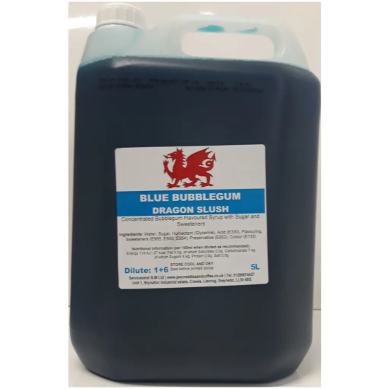 Blue Bubblegum Slush Syrup (5 litres) - Slush, Slushy, Slushie, Slush Puppy, Slush Puppie Blue Bubblegum Slush Syrup (5 litres) - Slush, Slushy, Slushie, Slush Puppy, Slush Puppie