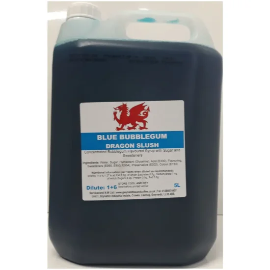 Blue Bubblegum Slush Syrup (5 litres) - Slush, Slushy, Slushie, Slush Puppy, Slush Puppie Blue Bubblegum Slush Syrup (5 litres) - Slush, Slushy, Slushie, Slush Puppy, Slush Puppie