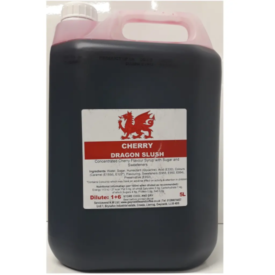 Cherry Slush Syrup (5 litres) - Slush, Slushy, Slushie, Slush Puppy, Slush Puppie Cherry Slush Syrup (5 litres) - Slush, Slushy, Slushie, Slush Puppy, Slush Puppie
