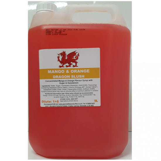 Mango & Orange Slush Syrup (5 litres) - Slush, Slushy, Slushie, Slush Puppy, Slush Puppie Mango & Orange Slush Syrup (5 litres) - Slush, Slushy, Slushie, Slush Puppy, Slush Puppie